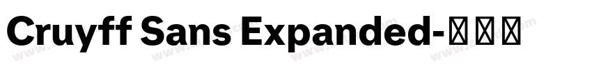 Cruyff Sans Expanded字体转换 Cruyff Sans Expanded字体转换